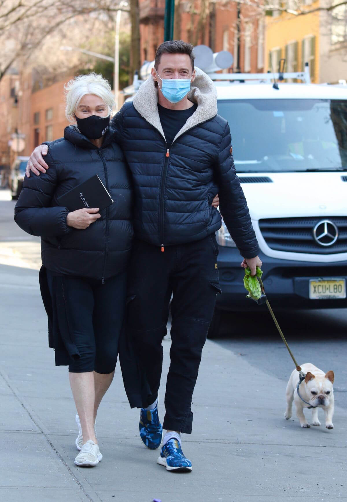 Deborra-Lee Furness with her husband Hugh Jackman Out in New York 03/10/2021
