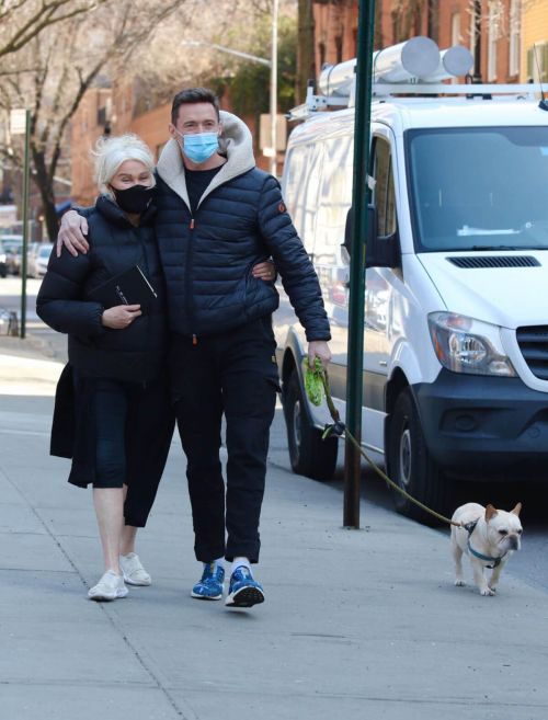 Deborra-Lee Furness with her husband Hugh Jackman Out in New York 03/10/2021 2