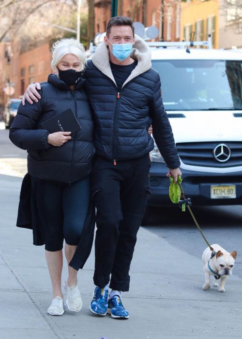 Deborra-Lee Furness with her husband Hugh Jackman Out in New York 03/10/2021 4