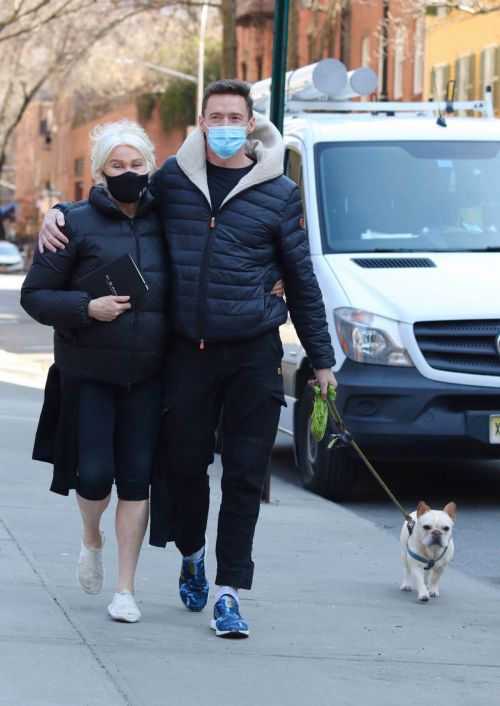 Deborra-Lee Furness with her husband Hugh Jackman Out in New York 03/10/2021 2