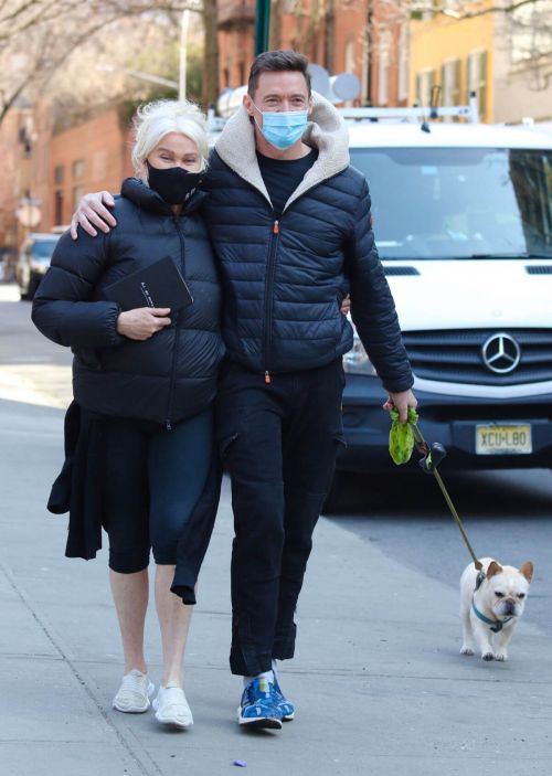 Deborra-Lee Furness with her husband Hugh Jackman Out in New York 03/10/2021 6
