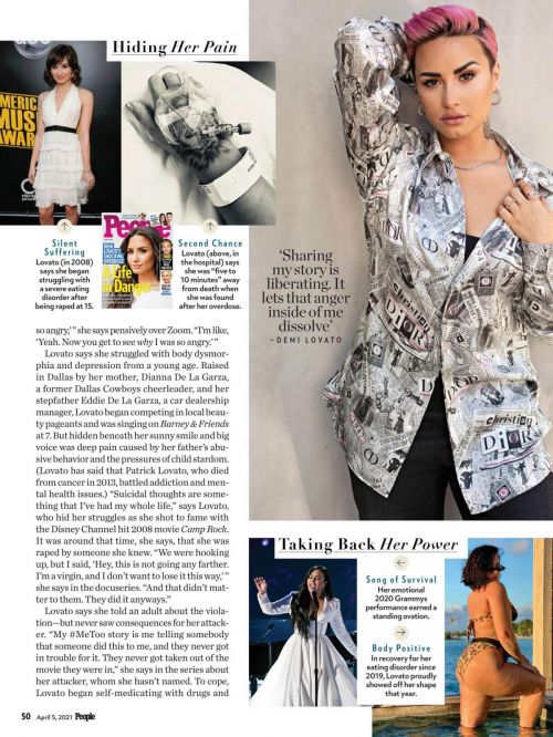 Demi Lovato Photoshoot in People Magazine, April 2021