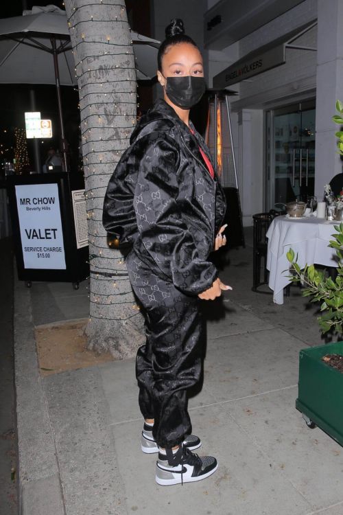 Draya Michele in Sweatsuit Enjoys at Mr. Chow in Beverly Hills 02/24/2021 5