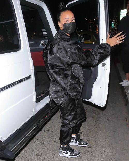 Draya Michele in Sweatsuit Enjoys at Mr. Chow in Beverly Hills 02/24/2021 3