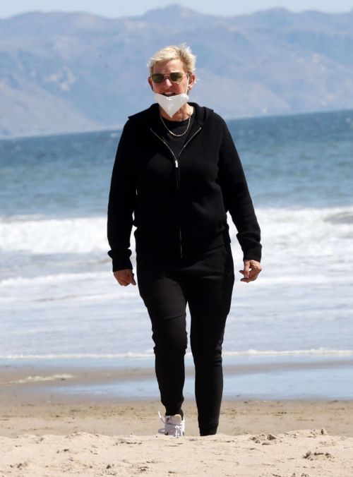 Ellen DeGeneres Enjoys at a Beach in Santa Barbara 03/21/2021 2