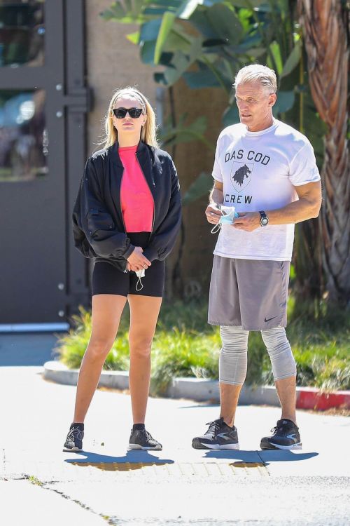 Emma Krokdal and Dolph Lundgren Day Out in Beverly Hills 03/24/2021 2