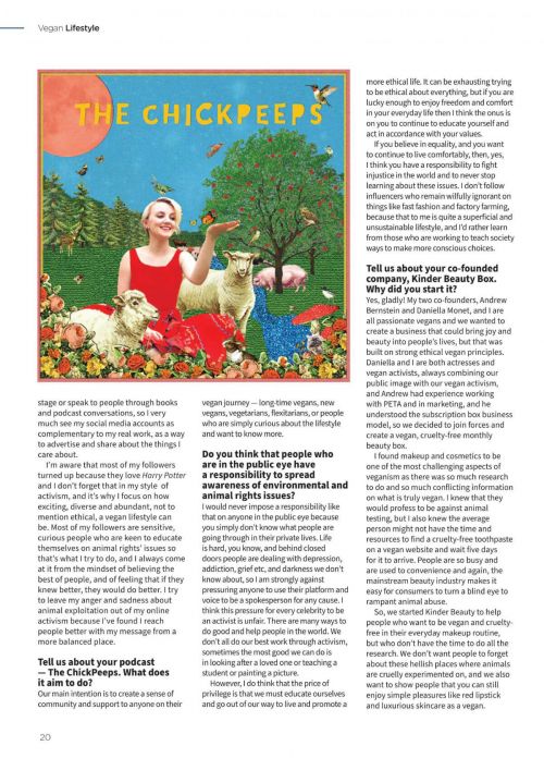 Evanna Lynch Covers Vegan Life Magazine, April 2021
