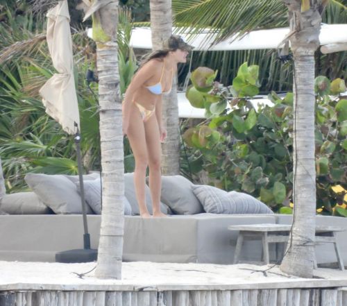 Francesca Aiello Enjoys in Bikini at a Beach in Tulum 03/14/2021 6