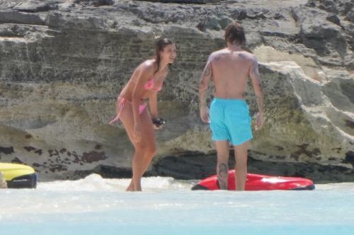 Hailey and Justin Bieber Day Out at a Beach in Turks and Caicos 03/21/2021 1