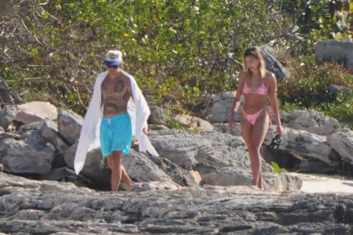 Hailey and Justin Bieber Day Out at a Beach in Turks and Caicos 03/21/2021 8