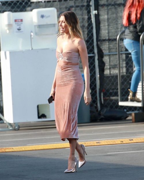 Hailey Bieber in Bandeau Dress Out in Santa Monica 03/10/2021 1