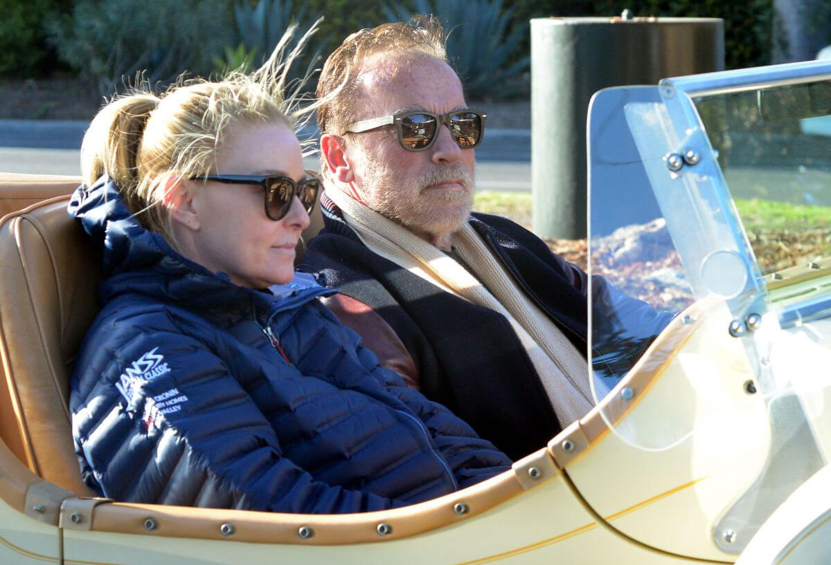 Heather Milligan and Arnold Schwarzenegger Spotted Out Driving in Los Angeles 03/13/2021