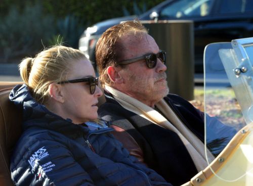 Heather Milligan and Arnold Schwarzenegger Spotted Out Driving in Los Angeles 03/13/2021 6