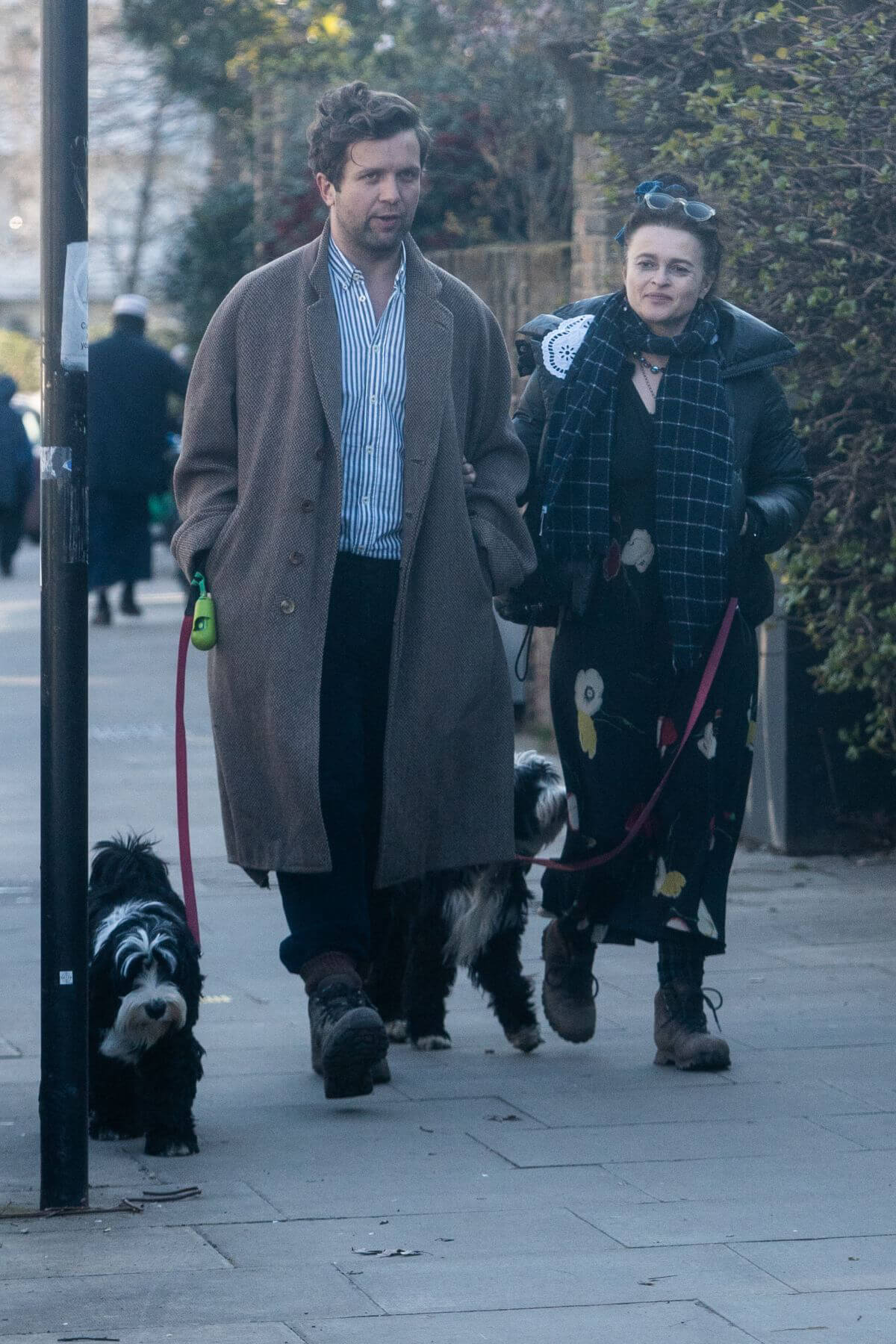 Helena Bonham Carter and Rye Dag Holmboe Steps Out with Their Dogs in London 03/22/2021