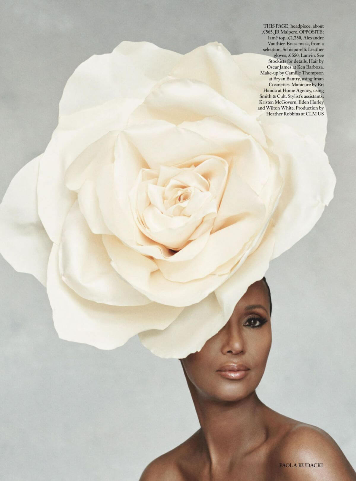 Iman Abdulmajid On The Page Of Harper's Bazaar Magazine, UK February 2021