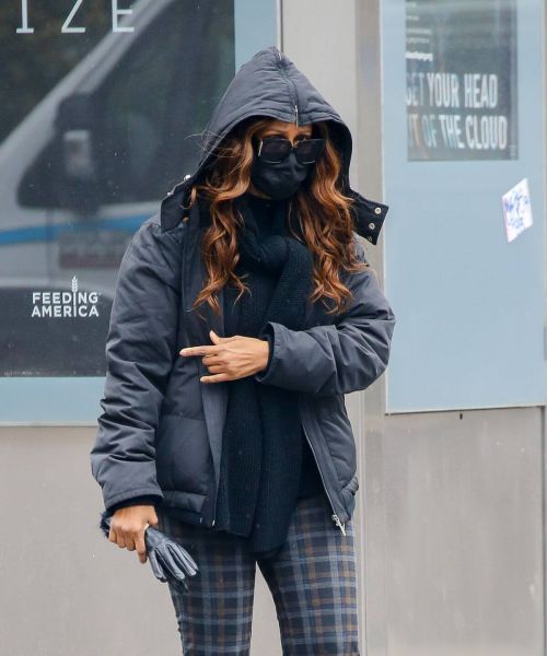 Iman In Black Hoodie Out and About in New York 02/23/2021 4