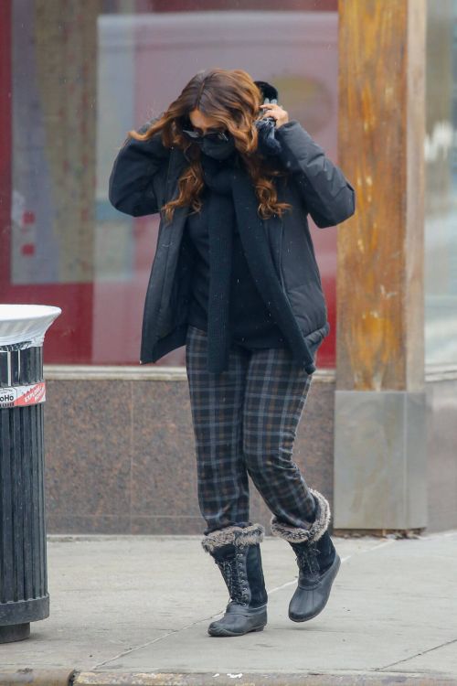 Iman In Black Hoodie Out and About in New York 02/23/2021 5