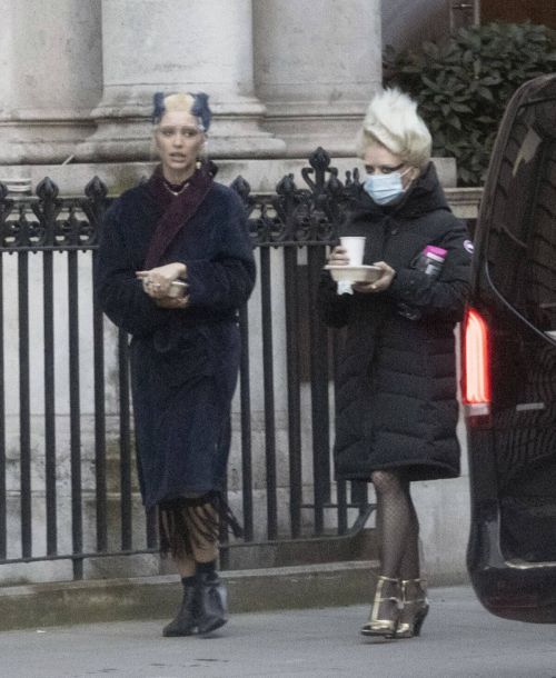 Iris Law and Maisie Williams Seen on the Set of Danny Boyle