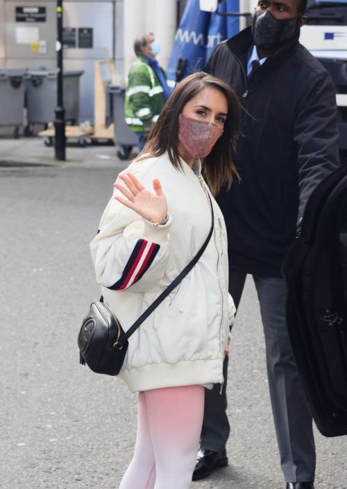 Janette Manrara in White Presenting Strictly Fitness at Morning Live TV in London 03/22/2021 5