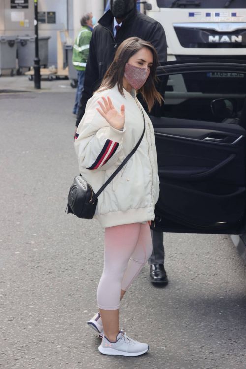 Janette Manrara in White Presenting Strictly Fitness at Morning Live TV in London 03/22/2021 6