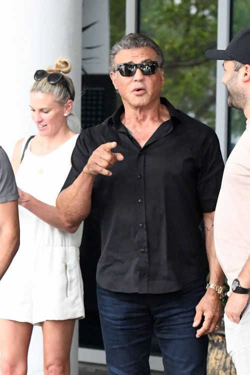 Jennifer Flavin and Sylvester Stallone is Leaving Setai Hotel in Miami 03/19/2021 1