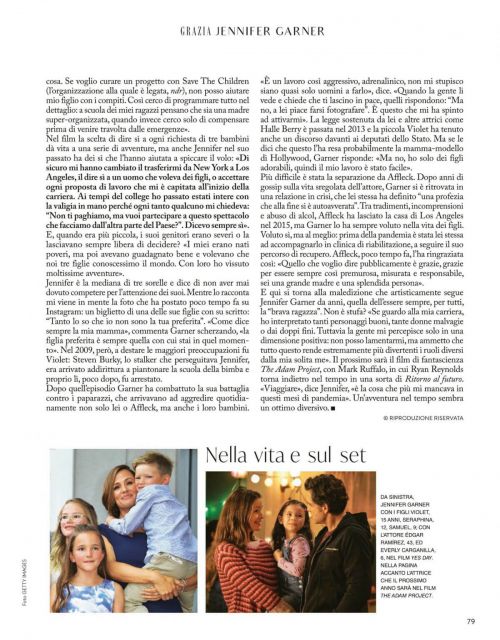 Jennifer Garner Covers Grazia Magazine, Italy March 2021 1