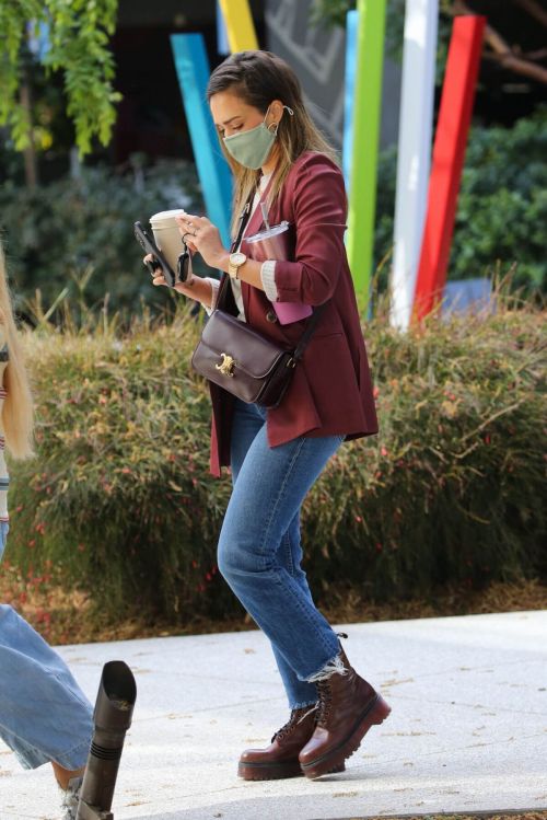 Jessica Alba is Arriving at a Business Meeting in Santa Monica 03/23/2021 4