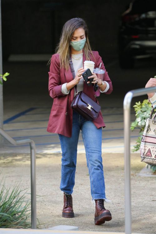 Jessica Alba is Arriving at a Business Meeting in Santa Monica 03/23/2021 2