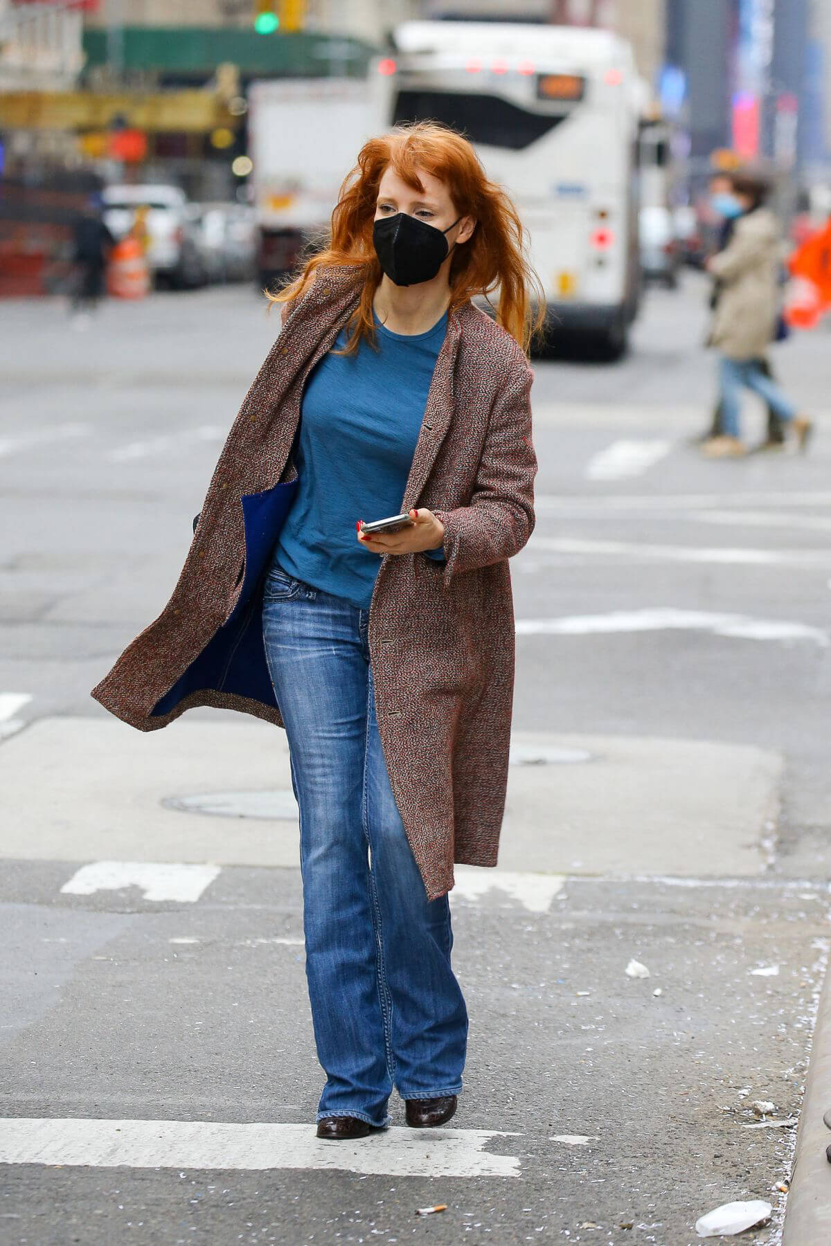 Jessica Chastain Day Out on Her Birthday in New York 03/24/2021