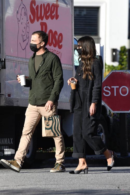 Jordana Brewster and Mason Morfit Out for Coffee in Brentwood 03/12/2021 1