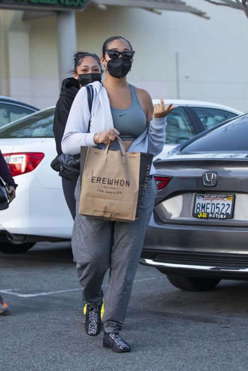 Jordyn Woods Out with Her Sister Jodie at Erewhon Organic in Calabasas 03/21/2021 5