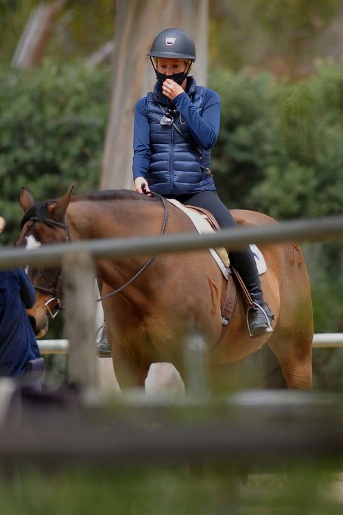 Julia Carey Horse Riding Session in Pacific Palisades 03/25/2021 2
