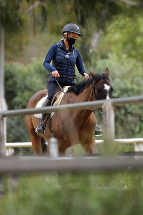 Julia Carey Horse Riding Session in Pacific Palisades 03/25/2021 5