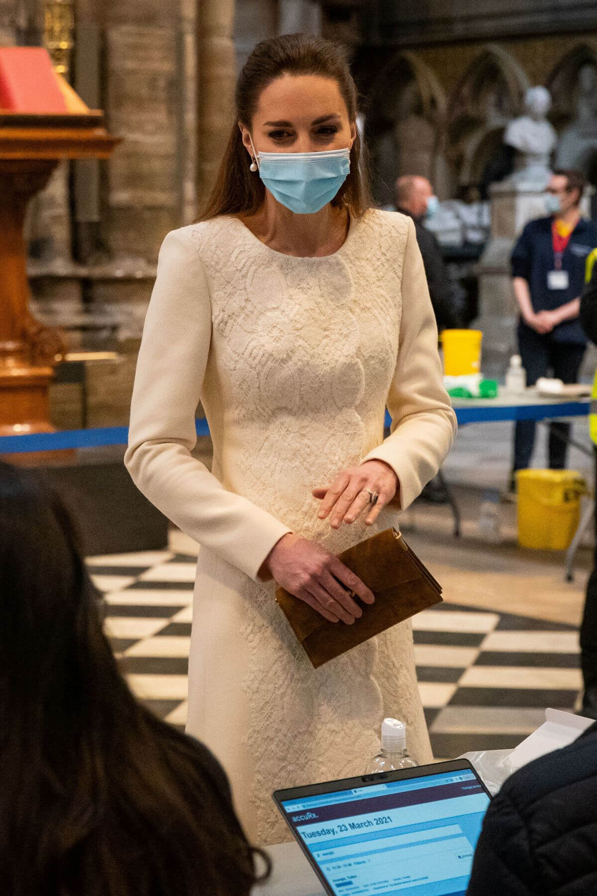 Kate Middleton Seen at Coronavirus Disease Vaccination Centre at Westminster Abbey 03/23/2021