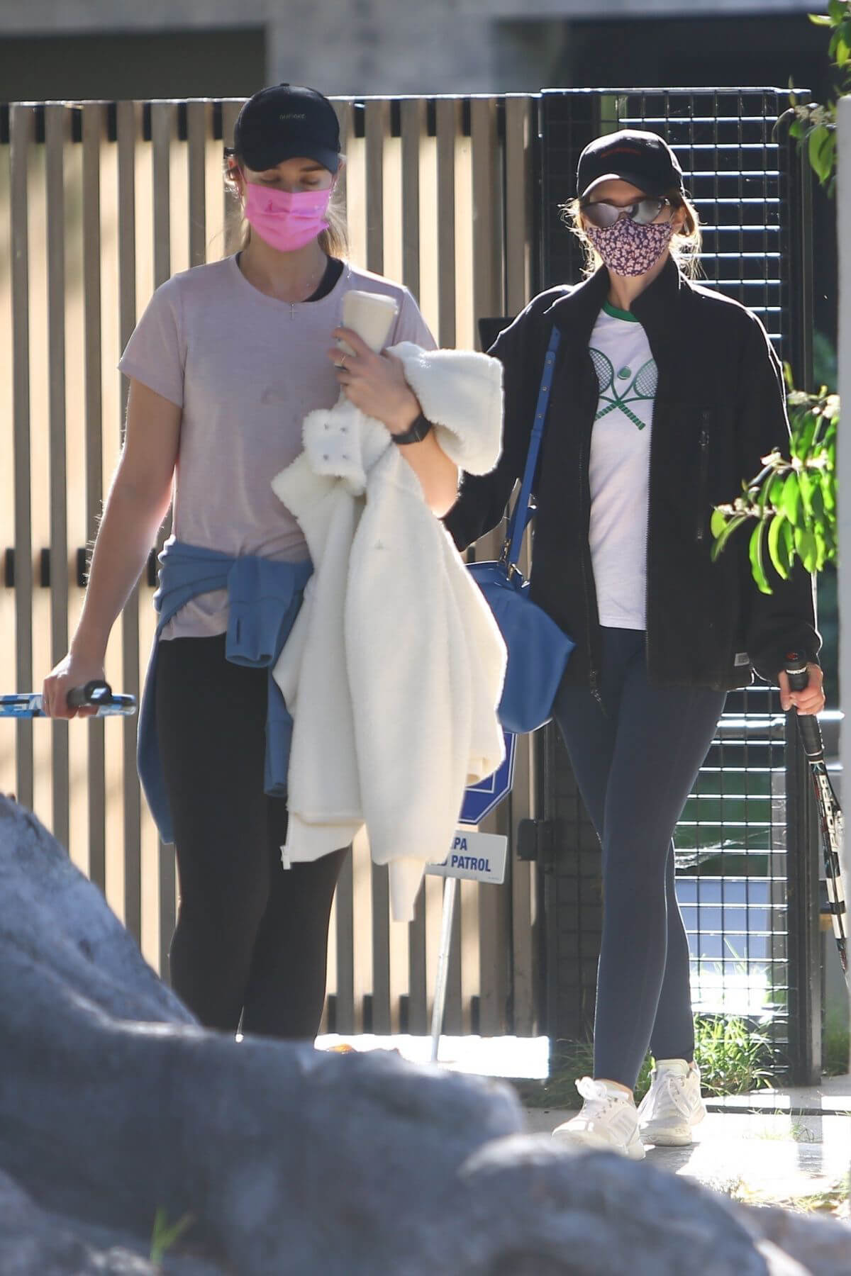 Katherine and Christina Schwarzenegger Spotted at a Tennis Match in Brentwood 03/22/2021