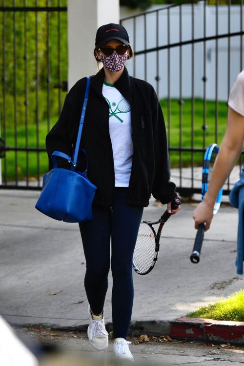 Katherine and Christina Schwarzenegger Spotted at a Tennis Match in Brentwood 03/22/2021 2