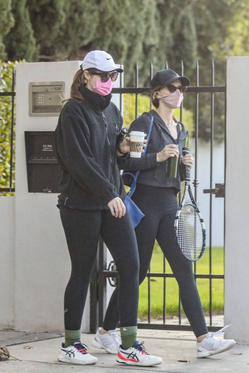 Katherine and Christina Schwarzenegger Spotted While Leaving Tennis Court in Brentwood 03/11/2021 5
