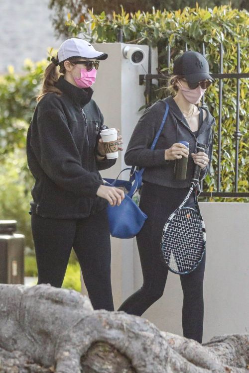 Katherine and Christina Schwarzenegger Spotted While Leaving Tennis Court in Brentwood 03/11/2021 2