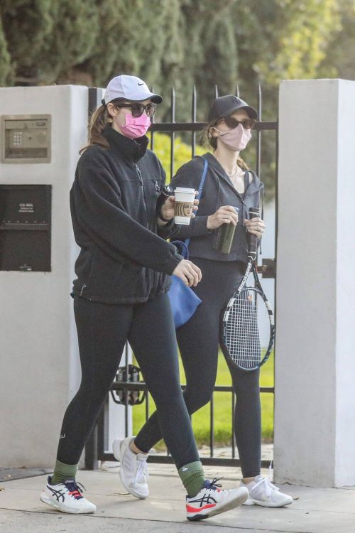 Katherine and Christina Schwarzenegger Spotted While Leaving Tennis Court in Brentwood 03/11/2021 9