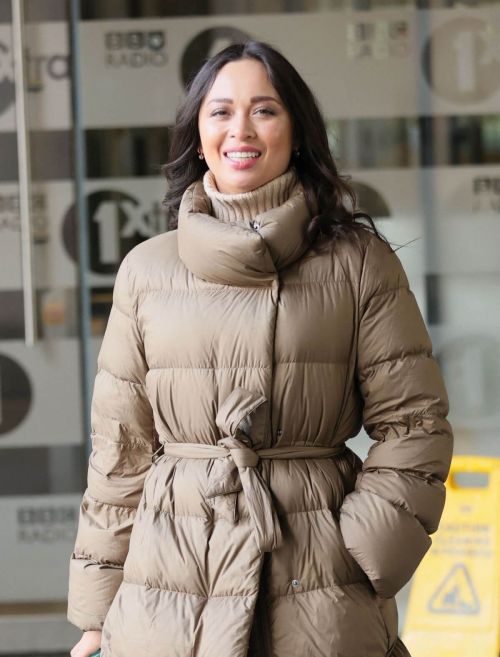 Katya Jones Dons Chic Coat While Leaving BBC
