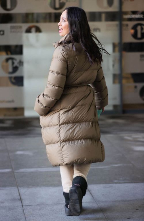 Katya Jones Dons Chic Coat While Leaving BBC
