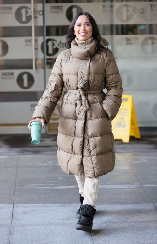 Katya Jones Dons Chic Coat While Leaving BBC