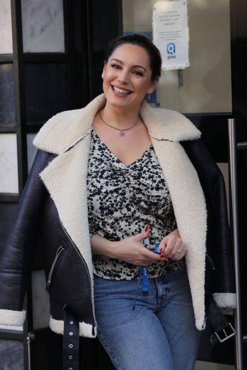 Kelly Brook in Black Leather Jacket Out and About in London 02/23/2021 1