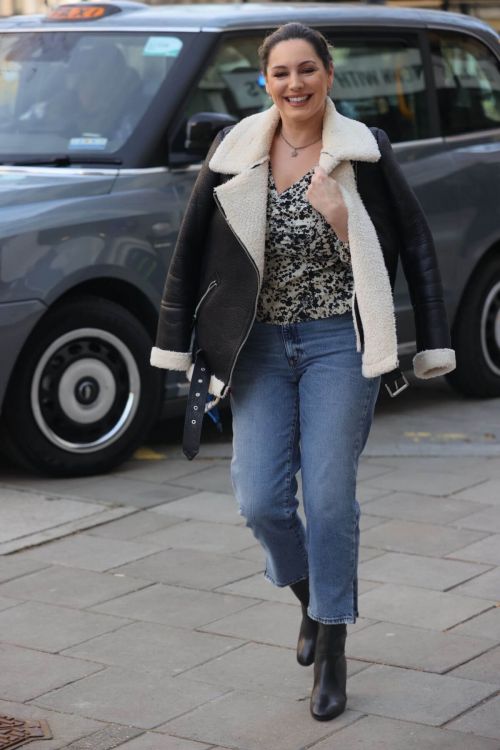Kelly Brook in Black Leather Jacket Out and About in London 02/23/2021 2