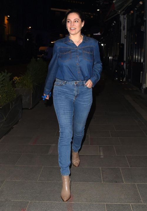 Kelly Brook Spotted in Double Denim as She Leaves Global Radio in London 03/12/2021 4