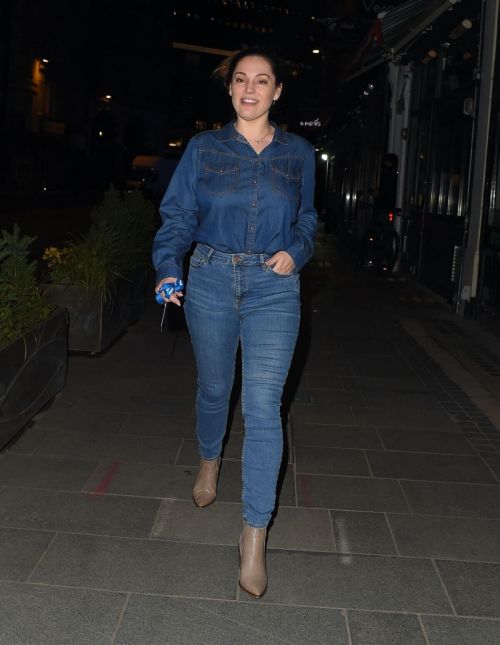 Kelly Brook Spotted in Double Denim as She Leaves Global Radio in London 03/12/2021 5