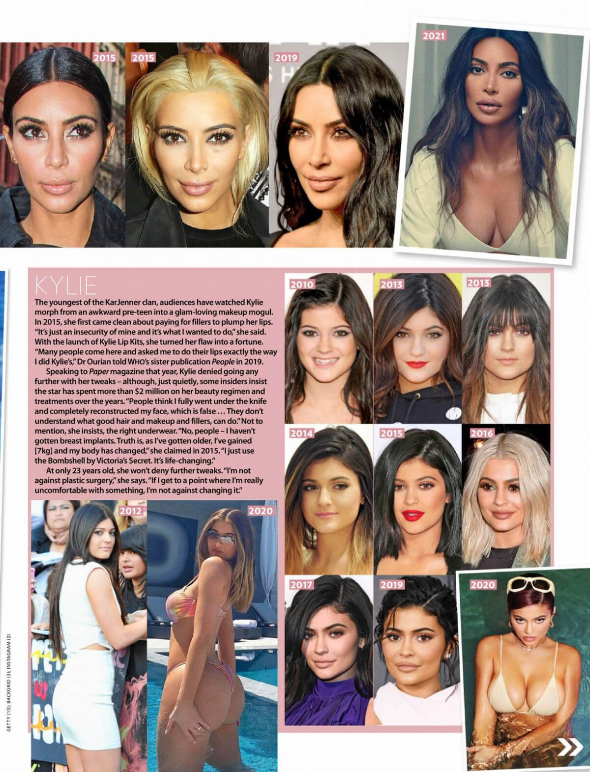 Kim Kardashian, Kendall and Kylie Jenner in Who Magazine, March 2021 4