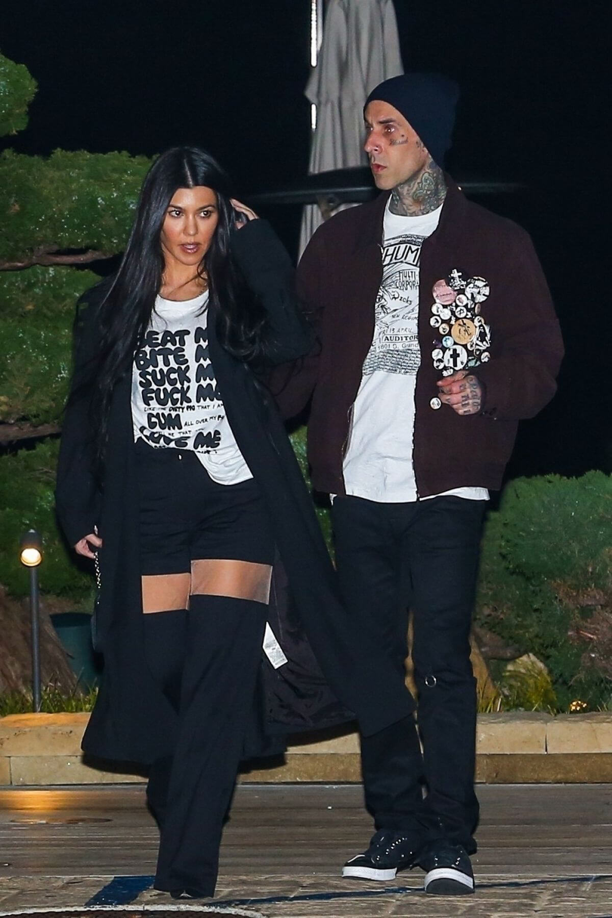 Kourtney Kardashian and Travis Barker Seen at Nobu in Malibu 03/19/2021