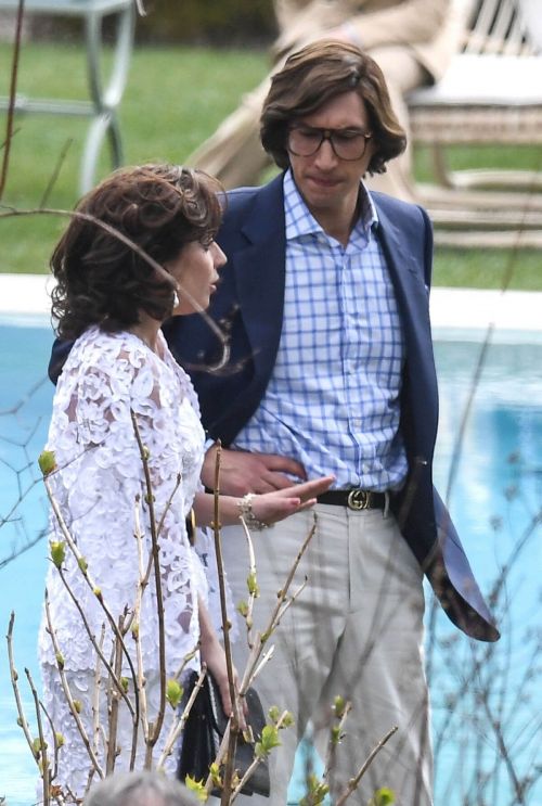 Lady Gaga and Adam Driver Seen on the Set of House of Gucci at Lake Como 03/17/2021 3