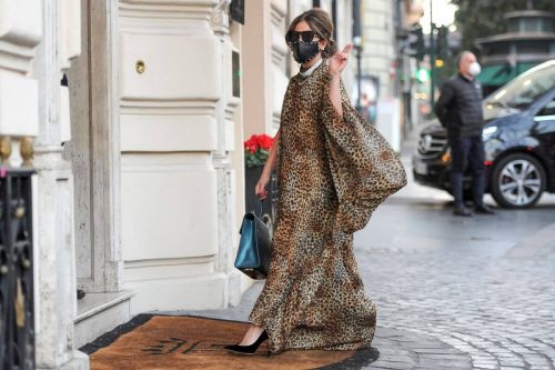 Lady Gaga in Leopard Dress Out and About in Rome 02/24/2021 1